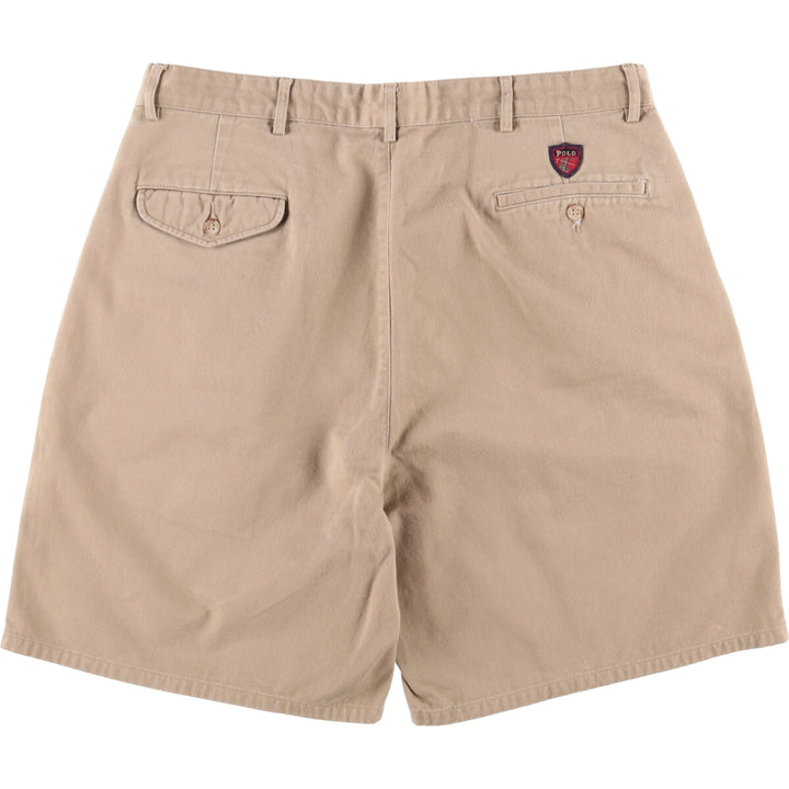 Ralph Lauren POLO GOLF two-pleat chino shorts, men's size W34 cotton brown type Vintage Second Hand