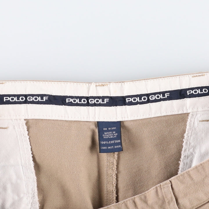 Ralph Lauren POLO GOLF two-pleat chino shorts, men's size W34 cotton brown type Vintage Second Hand