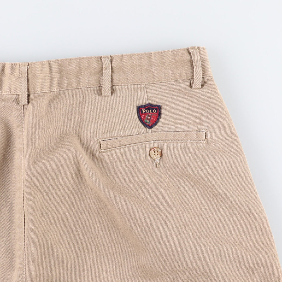 Ralph Lauren POLO GOLF two-pleat chino shorts, men's size W34 cotton brown type Vintage Second Hand