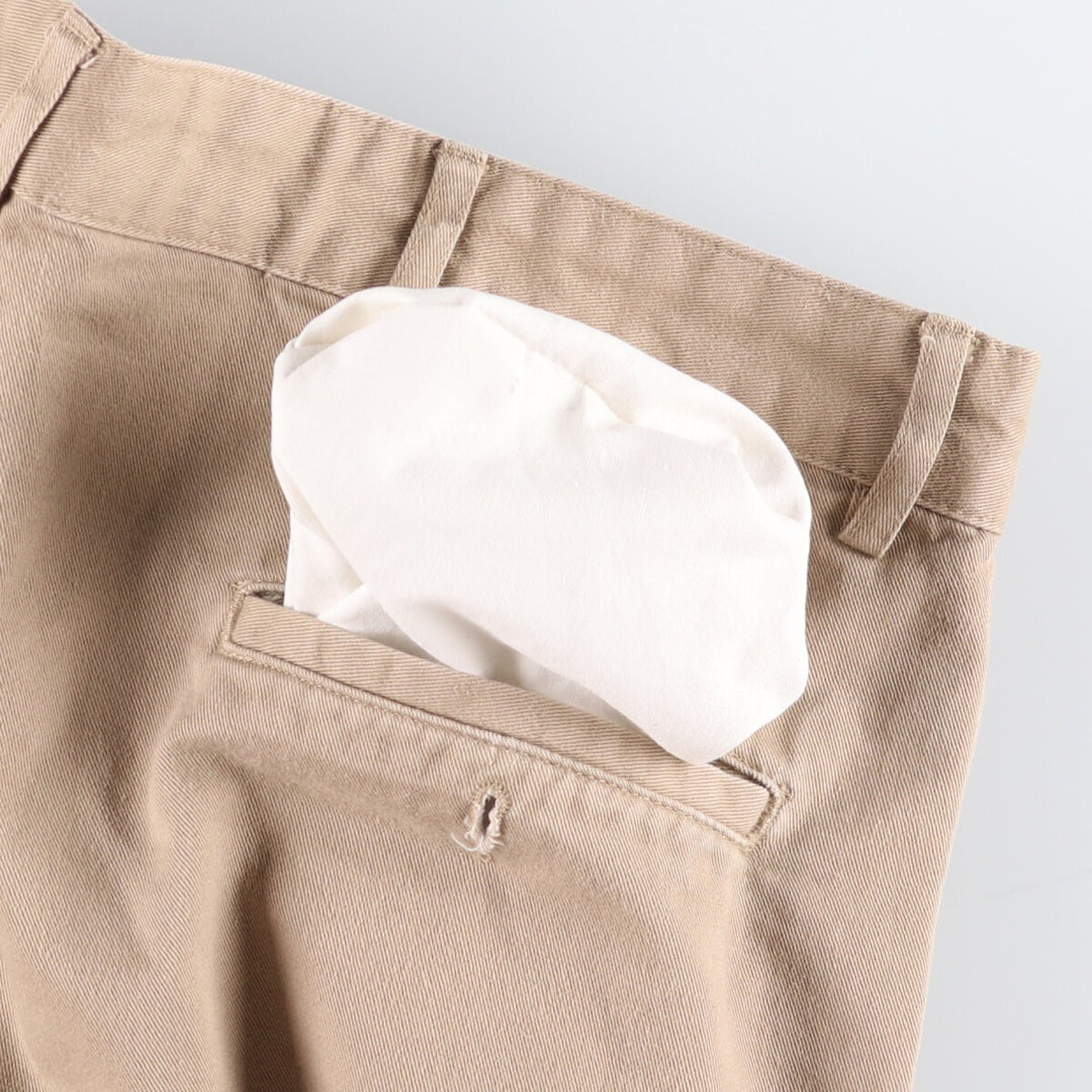 Ralph Lauren POLO GOLF two-pleat chino shorts, men's size W34 cotton brown type Vintage Second Hand