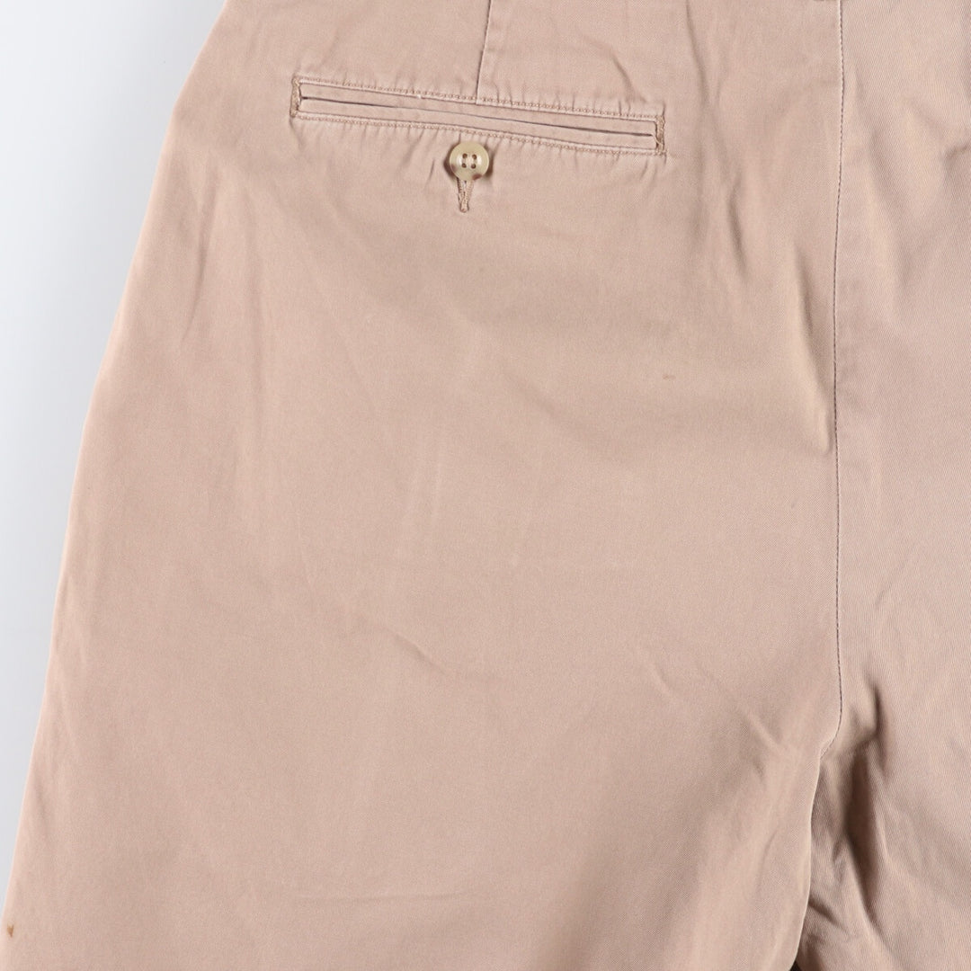 Ralph Lauren POLO by Ralph Lauren TYLER SHORT Two-pleat chino shorts, short pants, men's size W33 cotton Beige type Vintage Second Hand