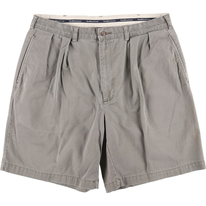 Ralph Lauren Polo Ralph Lauren Two-pleat Chino Shorts, Men's, Size W35 cotton gray type Vintage Second Hand