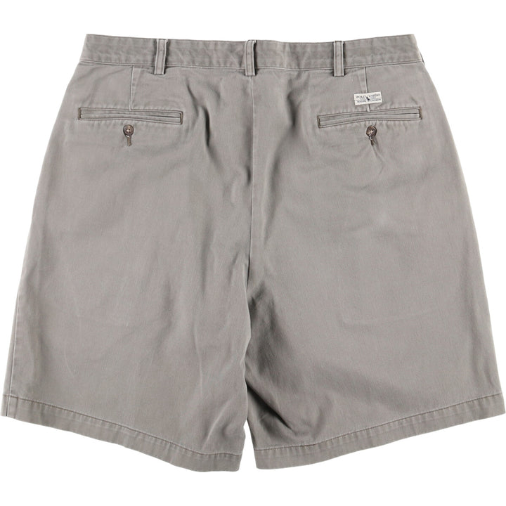 Ralph Lauren Polo Ralph Lauren Two-pleat Chino Shorts, Men's, Size W35 cotton gray type Vintage Second Hand