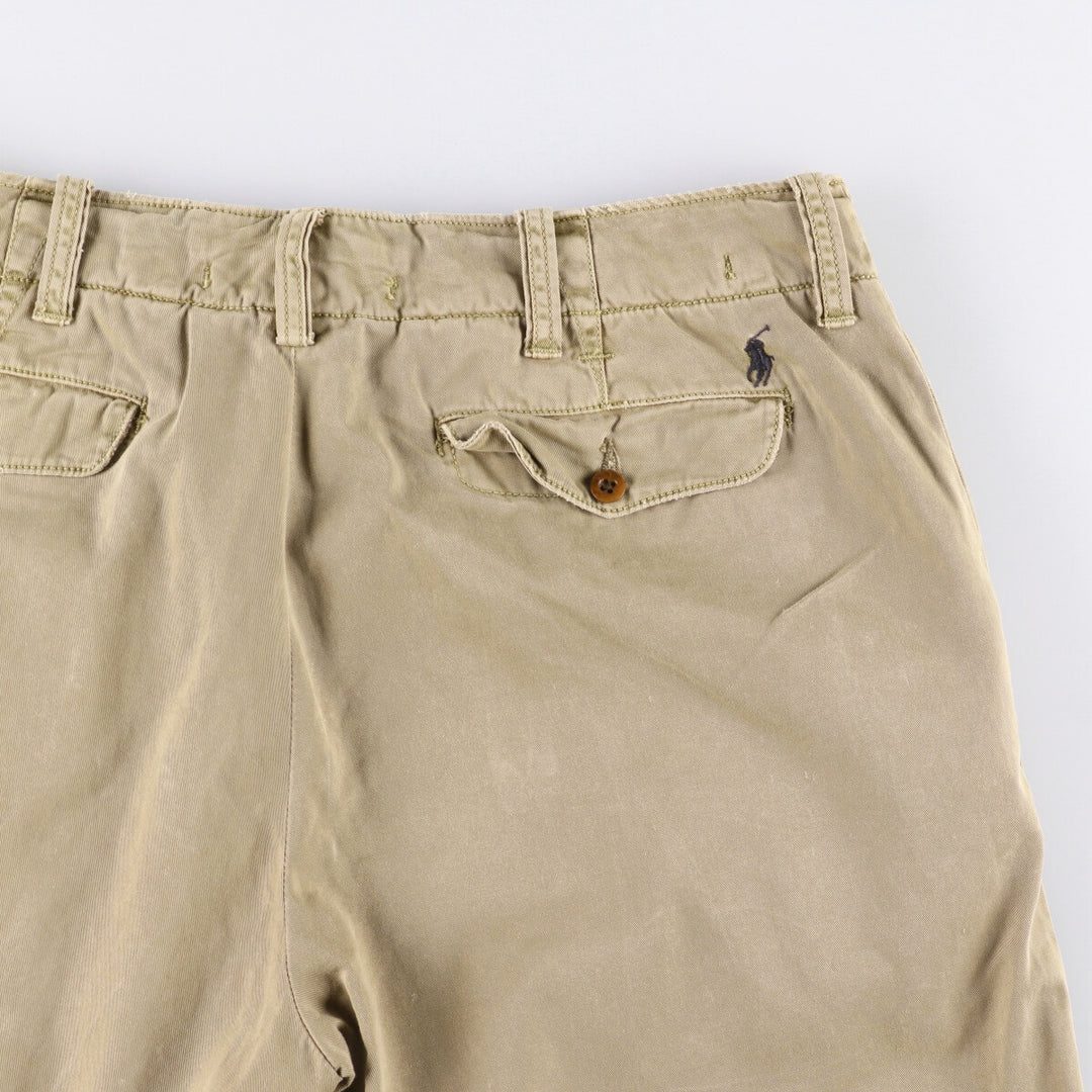 Ralph Lauren POLO by Ralph Lauren Chino Shorts, Men's Size W36 cotton Khaki type Vintage Second Hand