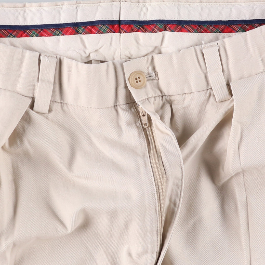 Ralph Lauren POLO GOLF Fairway Shorts, two-pleat chino shorts, men's size W30. cotton ivory Vintage Second Hand