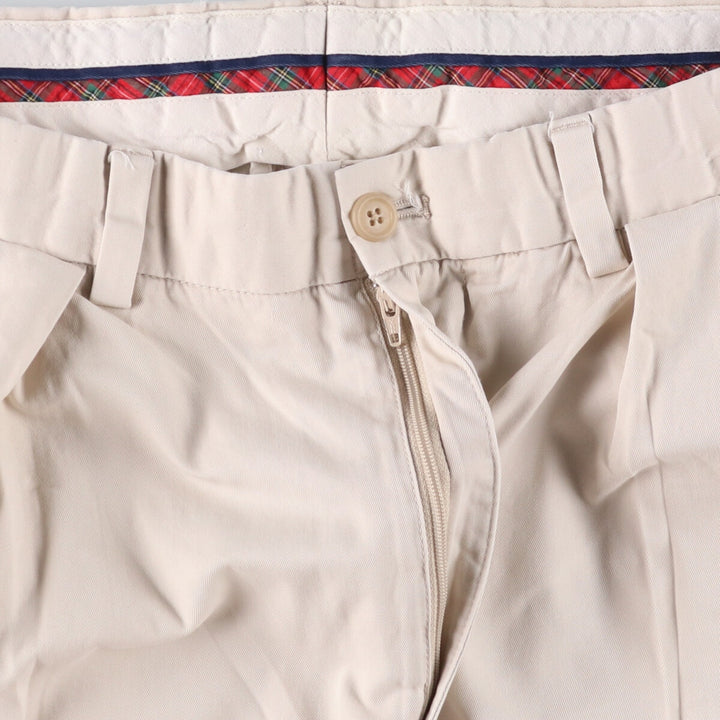 Ralph Lauren POLO GOLF Fairway Shorts, two-pleat chino shorts, men's size W30. cotton ivory Vintage Second Hand