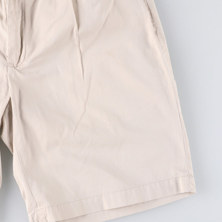 Ralph Lauren POLO GOLF Fairway Shorts, two-pleat chino shorts, men's size W30. cotton ivory Vintage Second Hand