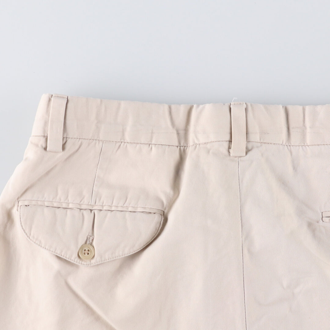 Ralph Lauren POLO GOLF Fairway Shorts, two-pleat chino shorts, men's size W30. cotton ivory Vintage Second Hand