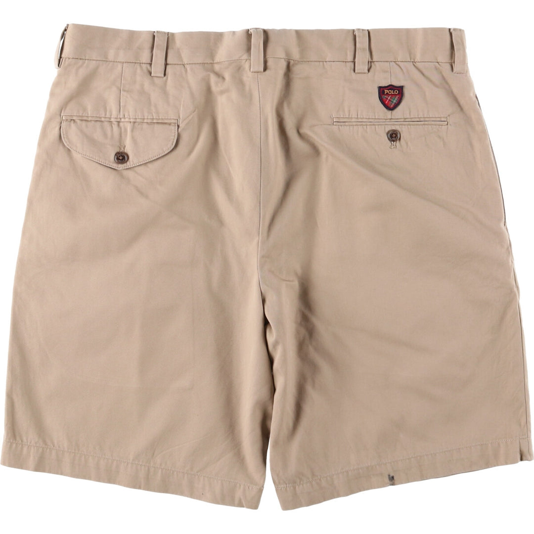 Ralph Lauren POLO GOLF Fairway Shorts, two-pleat chino shorts, men's size W36. cotton Beige type Vintage Second Hand