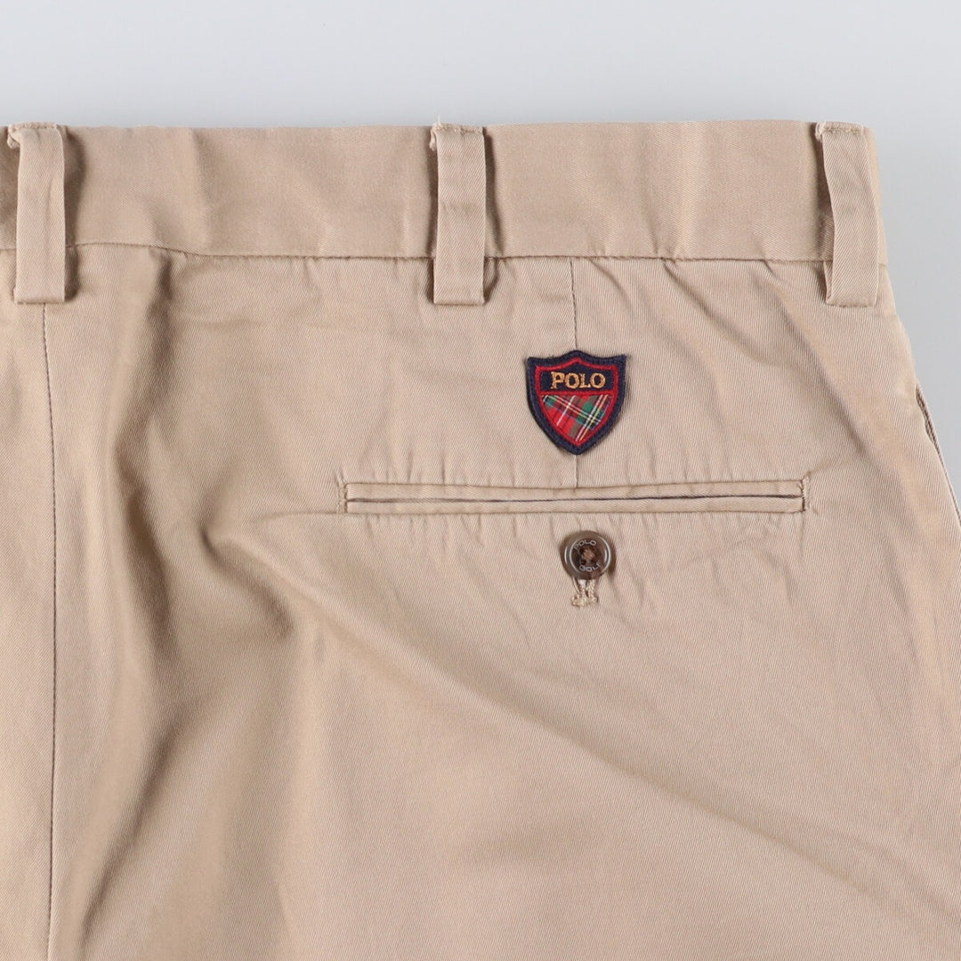 Ralph Lauren POLO GOLF Fairway Shorts, two-pleat chino shorts, men's size W36. cotton Beige type Vintage Second Hand