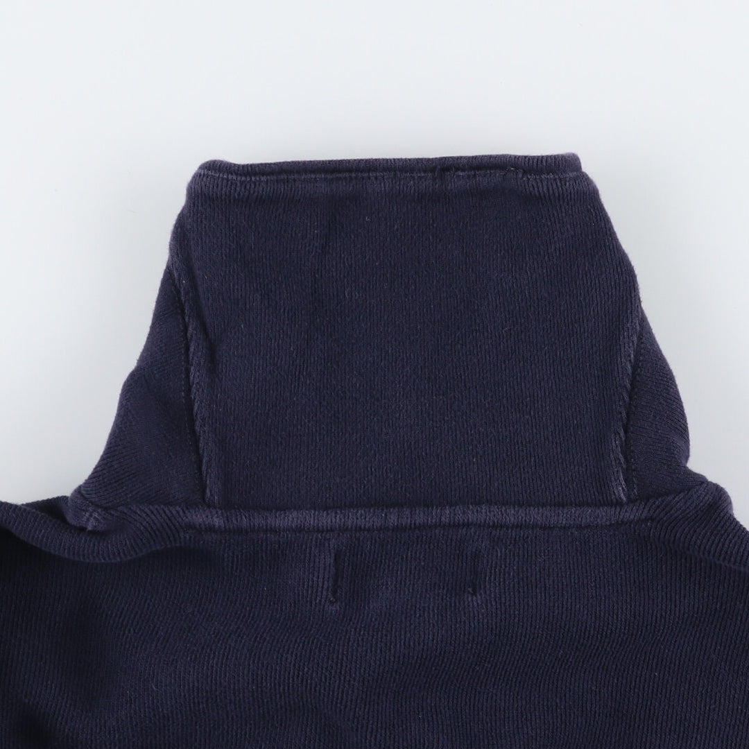 POLO by Ralph Lauren shawl collar one-point logo sweatshirt, men's M size cotton navy blue type Vintage Second Hand