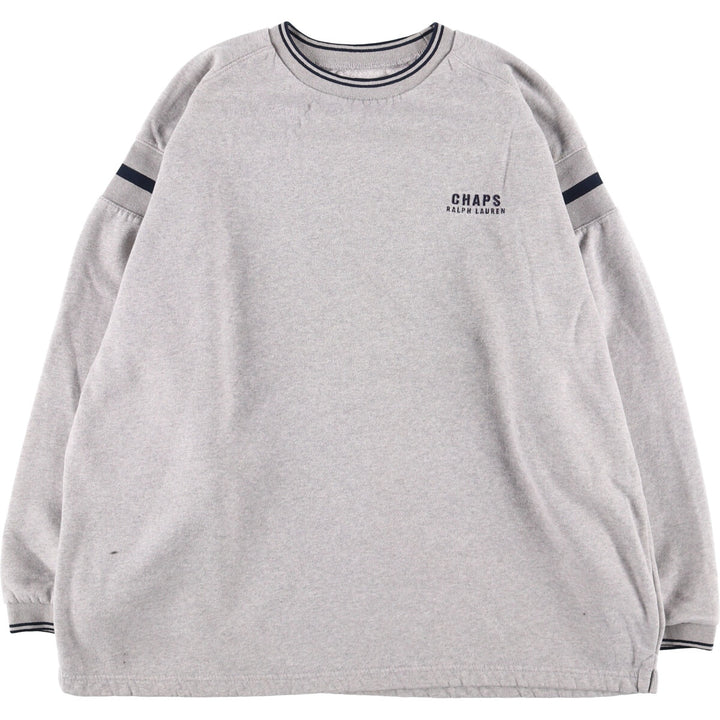 Ralph Lauren CHAPS One-Point Logo Sweatshirt, Men's Size L unclear gray type Vintage Second Hand