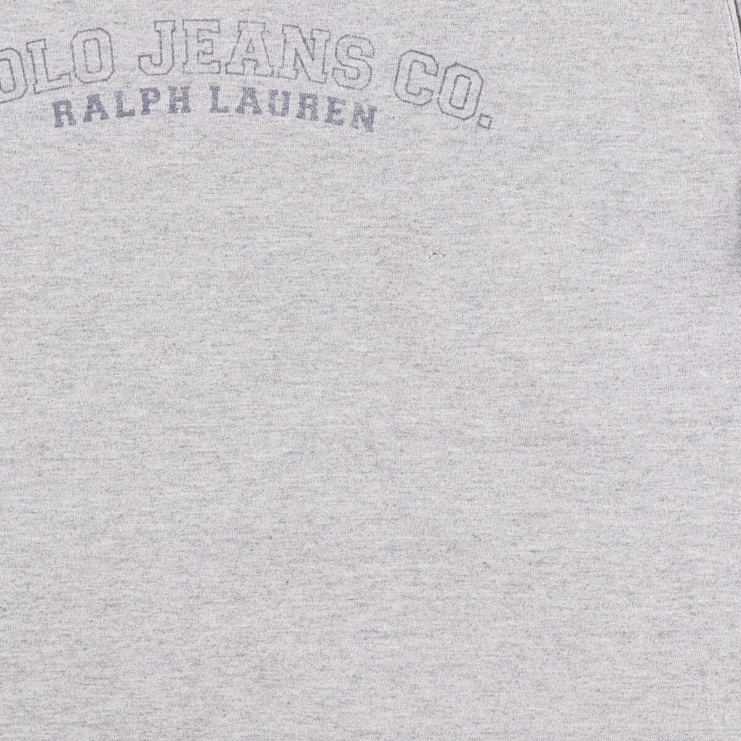Ralph Lauren Polo Jeans Company logo sweatshirt, Made in USA, Men's size S cotton gray type Vintage Second Hand