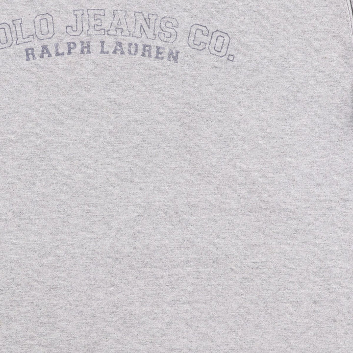 Ralph Lauren Polo Jeans Company logo sweatshirt, Made in USA, Men's size S cotton gray type Vintage Second Hand