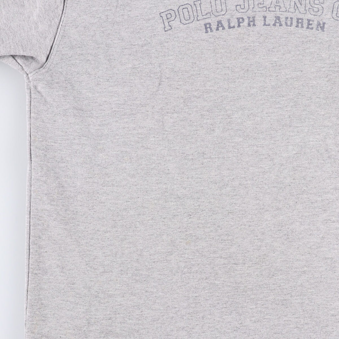 Ralph Lauren Polo Jeans Company logo sweatshirt, Made in USA, Men's size S cotton gray type Vintage Second Hand