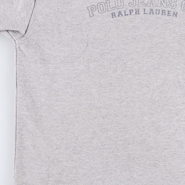 Ralph Lauren Polo Jeans Company logo sweatshirt, Made in USA, Men's size S cotton gray type Vintage Second Hand