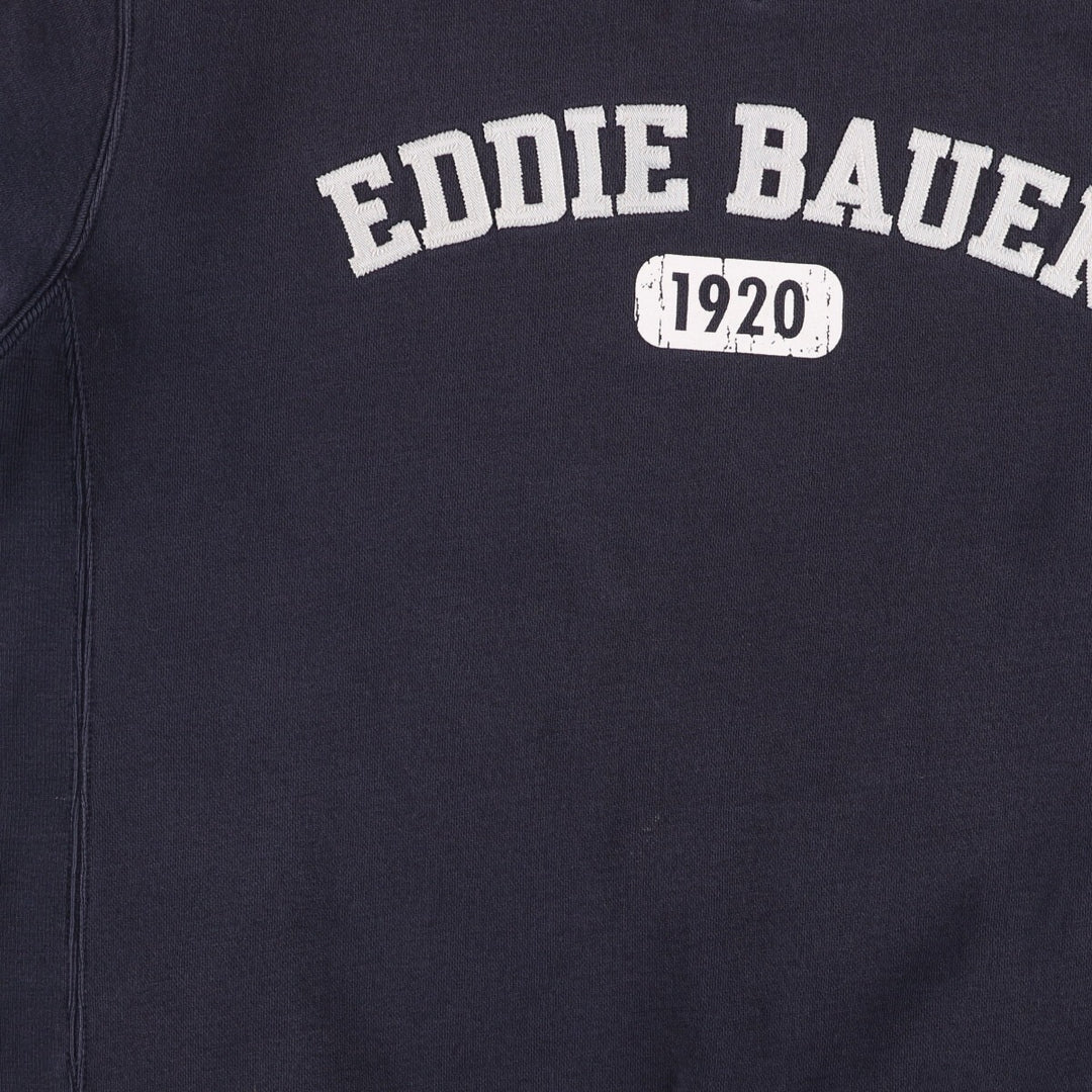Eddie Bauer logo sweatshirt, men's size L cotton black type Vintage Second Hand