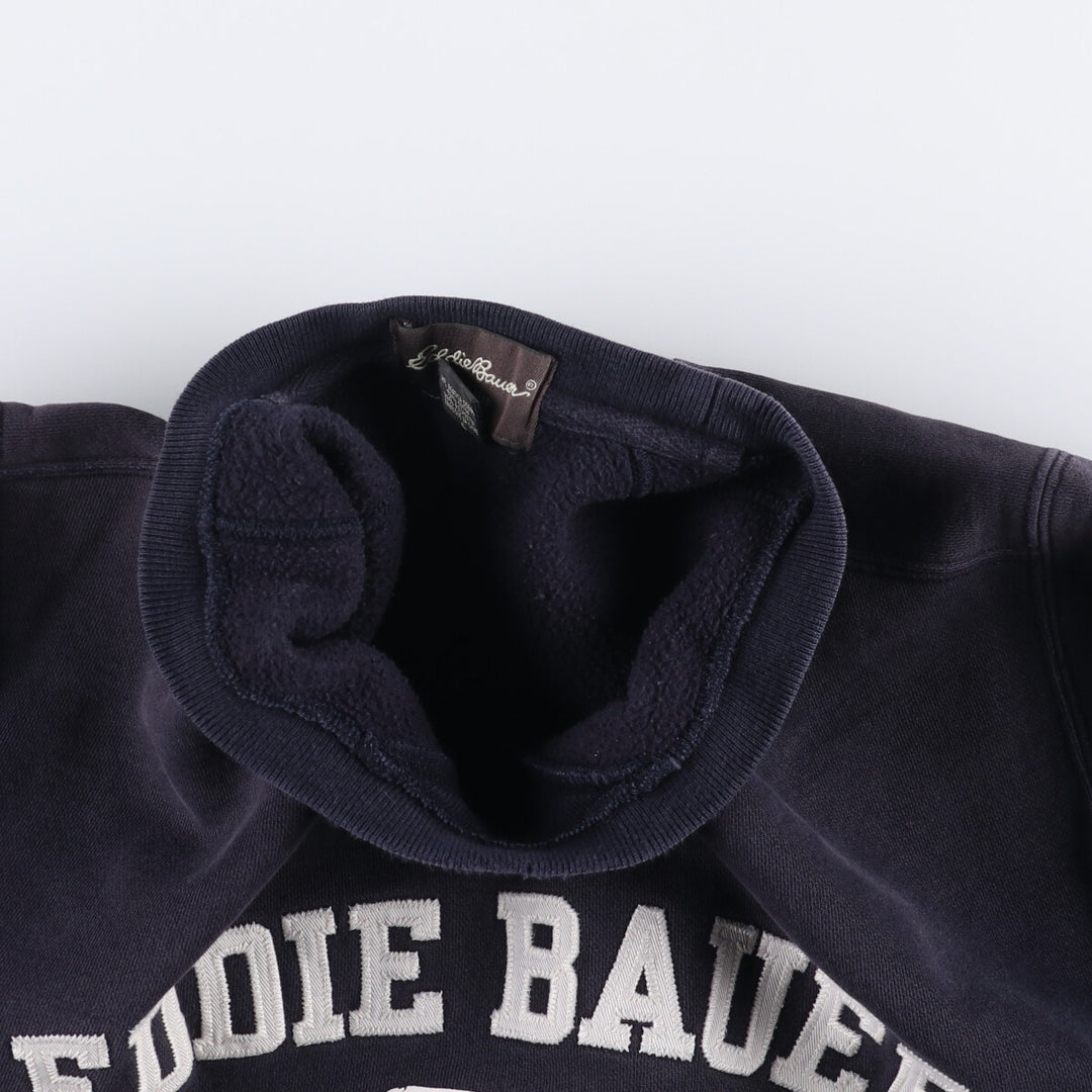 Eddie Bauer logo sweatshirt, men's size L cotton black type Vintage Second Hand