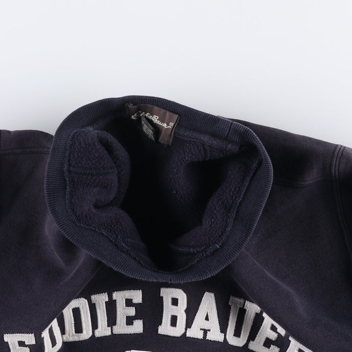 Eddie Bauer logo sweatshirt, men's size L cotton black type Vintage Second Hand