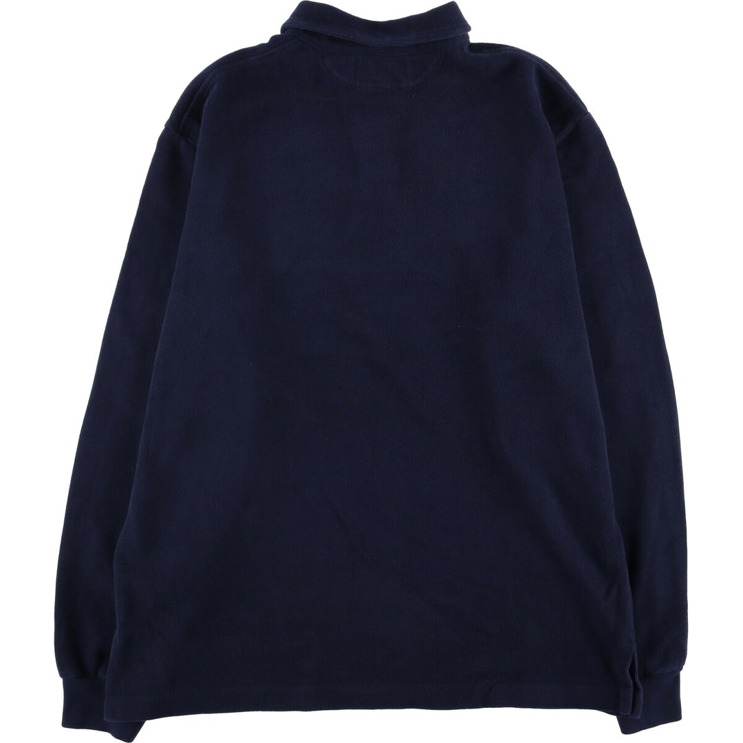 Ralph Lauren POLO by Ralph Lauren One Point Logo Sweatshirt Trainer Men's L size cotton navy blue type Vintage Second Hand