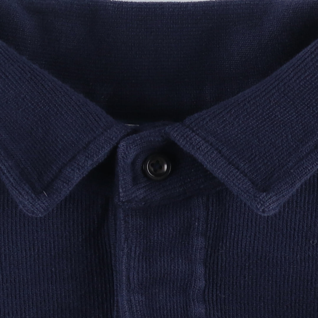 Ralph Lauren POLO by Ralph Lauren One Point Logo Sweatshirt Trainer Men's L size cotton navy blue type Vintage Second Hand