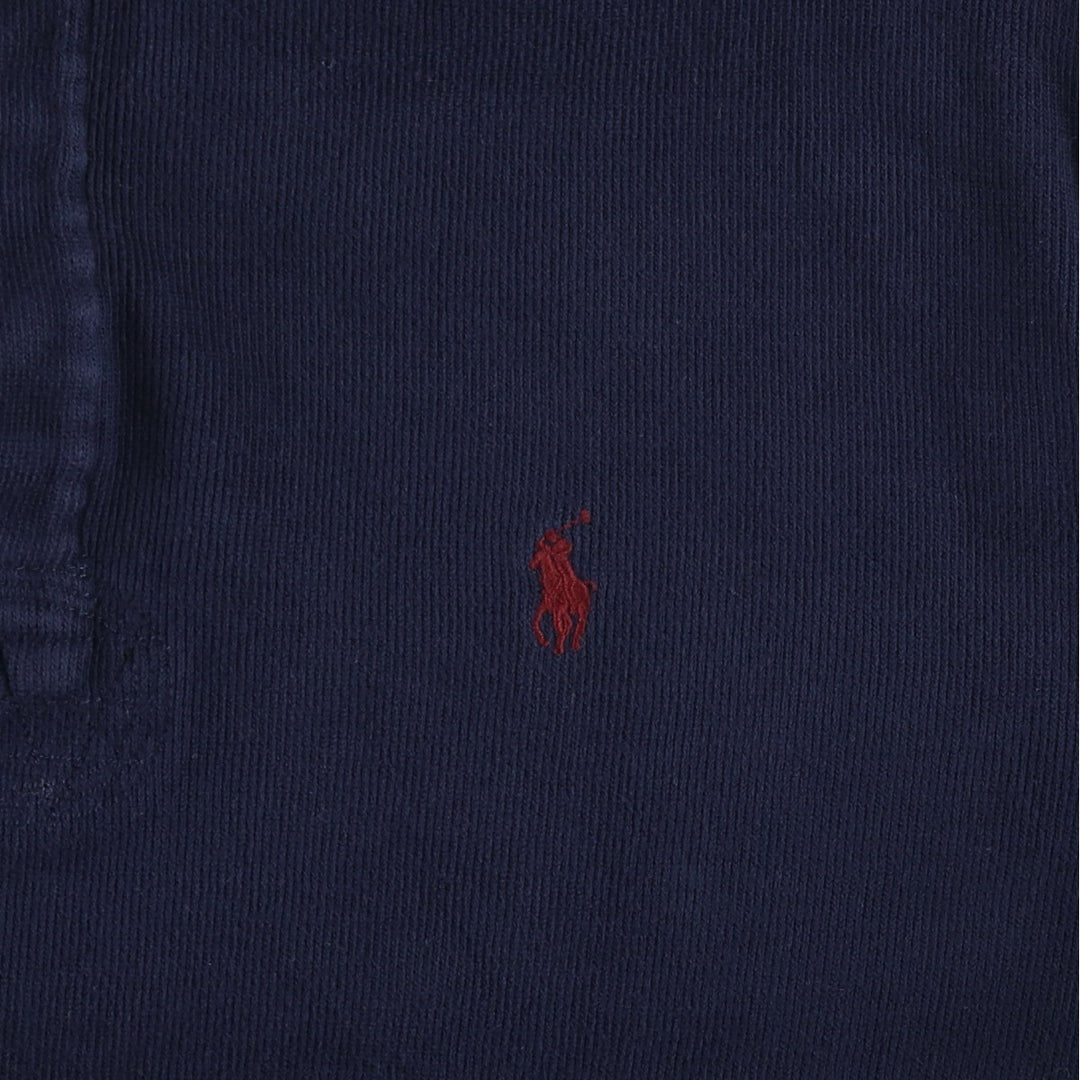Ralph Lauren POLO by Ralph Lauren One Point Logo Sweatshirt Trainer Men's L size cotton navy blue type Vintage Second Hand