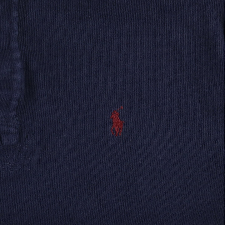 Ralph Lauren POLO by Ralph Lauren One Point Logo Sweatshirt Trainer Men's L size cotton navy blue type Vintage Second Hand