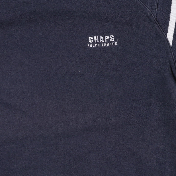 Ralph Lauren CHAPS one-point logo sweatshirt, men's size M cotton black type Vintage Second Hand