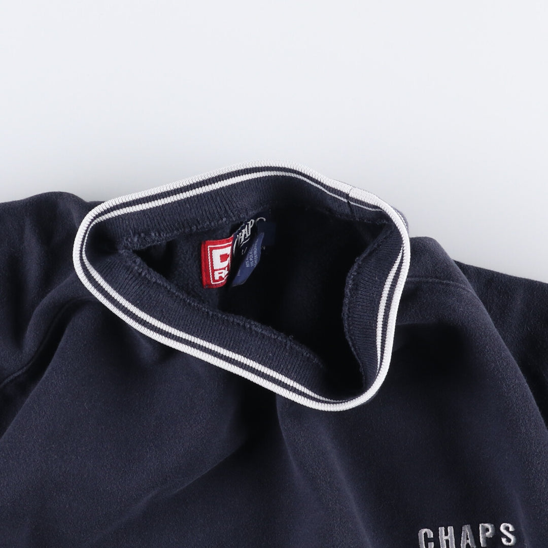 Ralph Lauren CHAPS one-point logo sweatshirt, men's size M cotton black type Vintage Second Hand