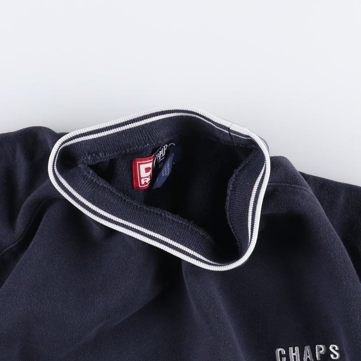 Ralph Lauren CHAPS one-point logo sweatshirt, men's size M cotton black type Vintage Second Hand