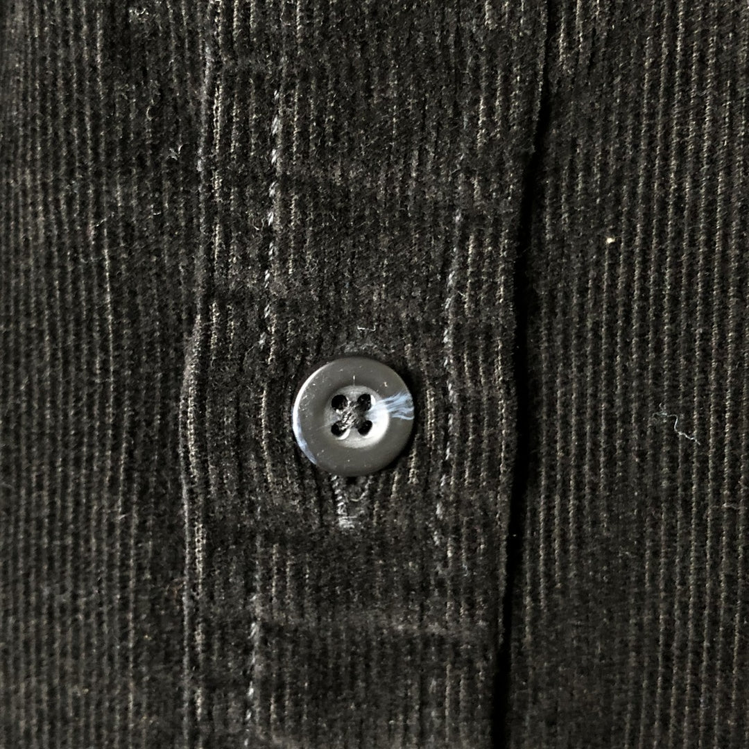 00'S Eddie Bauer Long Sleeve Button Down Corduroy Shirt Men's XL cotton black type Vintage Second Hand