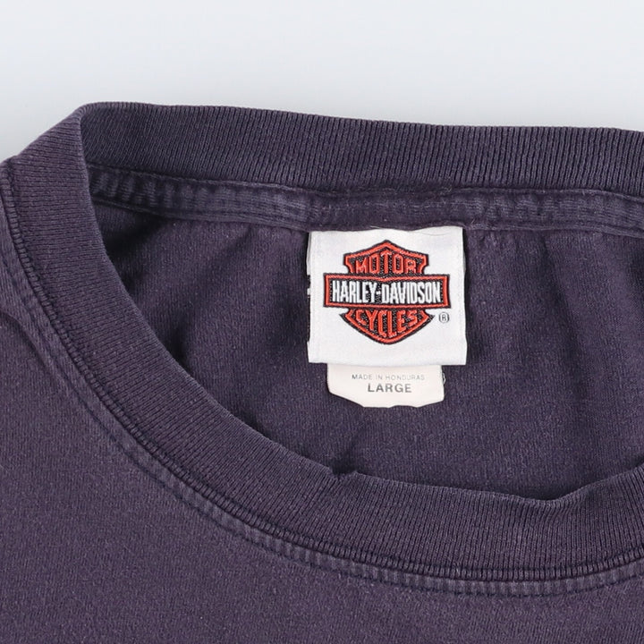 Harley-Davidson Eagle Pattern Motorcycle Bike T-shirt Men's L size cotton Charcoal Vintage Second Hand
