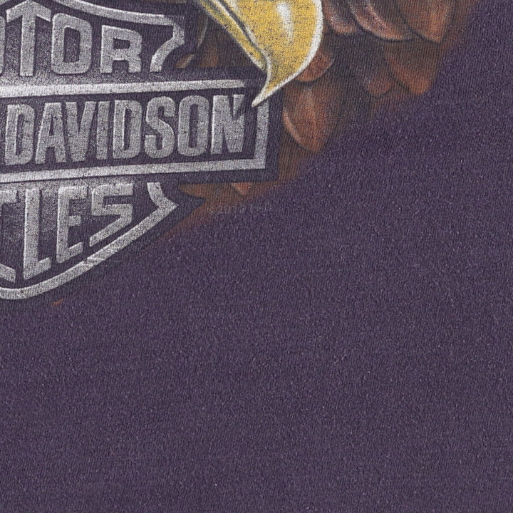 Harley-Davidson Eagle Pattern Motorcycle Bike T-shirt Men's L size cotton Charcoal Vintage Second Hand