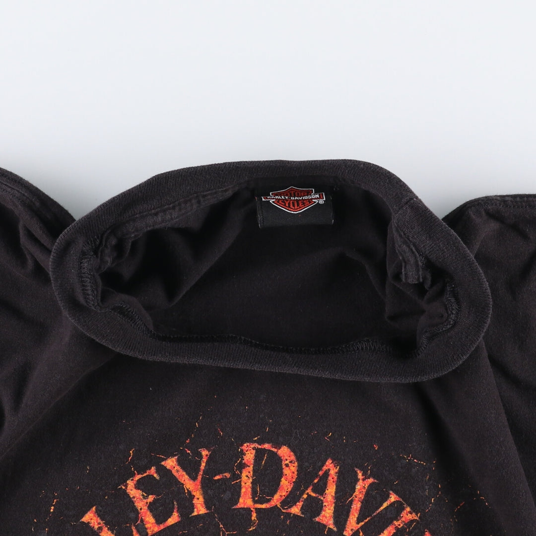 Harley-Davidson Skull Pattern Motorcycle Bike T-shirt Men's XL unclear black type Vintage Second Hand