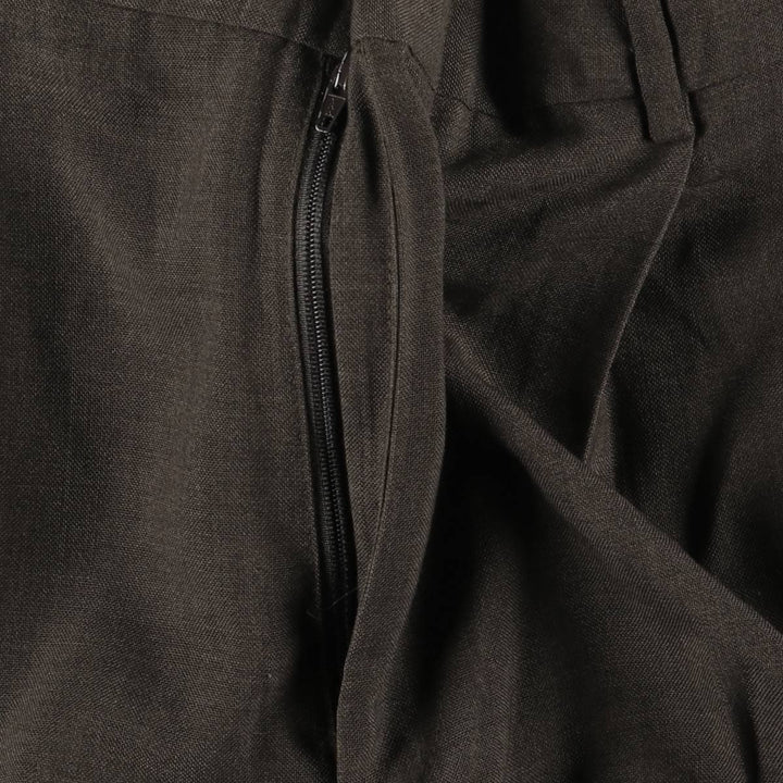 Vintage 80s-90'S Town Craft Two-pleat Slacks, Men's Size W32 polyester brown type Vintage Second Hand