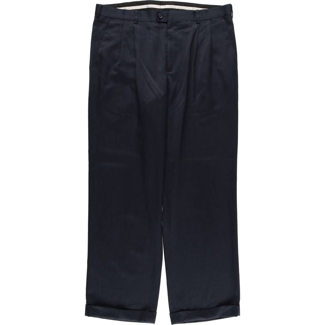 Perry Ellis PERRY ELLIS PORTFOLIO CLASSIC FIT Slacks, Men's, Size W36 polyester navy blue type Vintage Second Hand