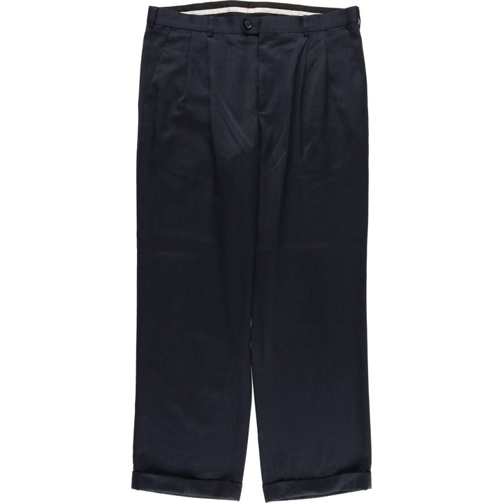 Perry Ellis PERRY ELLIS PORTFOLIO CLASSIC FIT Slacks, Men's, Size W36 polyester navy blue type Vintage Second Hand