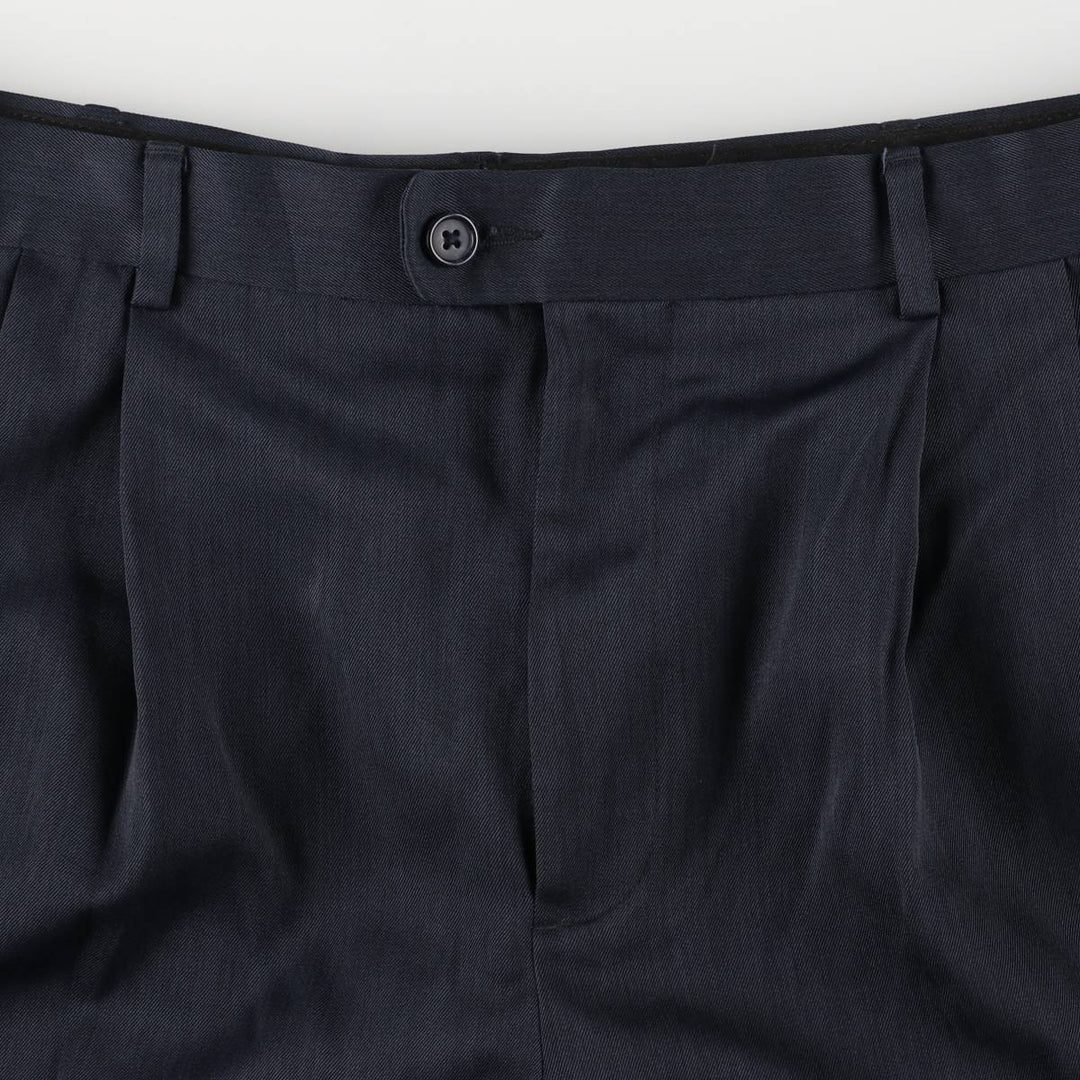 Perry Ellis PERRY ELLIS PORTFOLIO CLASSIC FIT Slacks, Men's, Size W36 polyester navy blue type Vintage Second Hand
