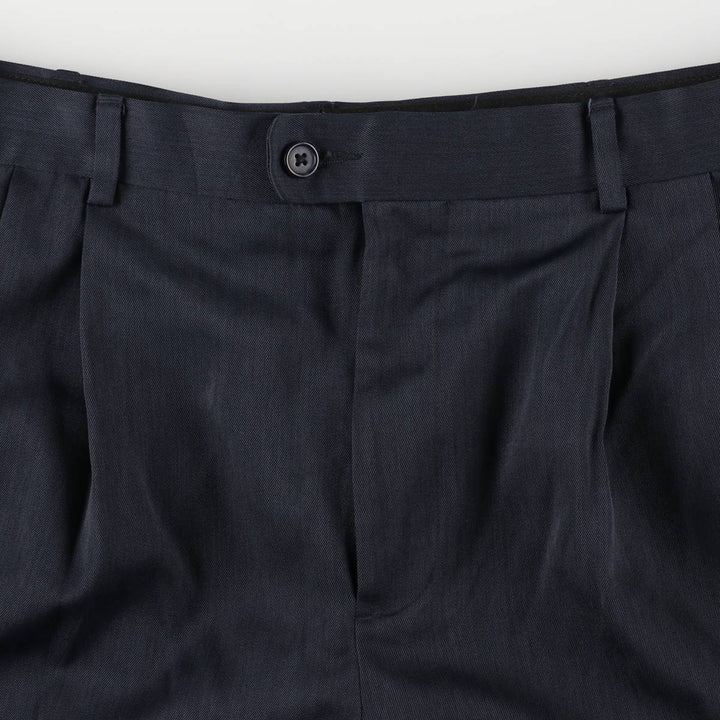 Perry Ellis PERRY ELLIS PORTFOLIO CLASSIC FIT Slacks, Men's, Size W36 polyester navy blue type Vintage Second Hand