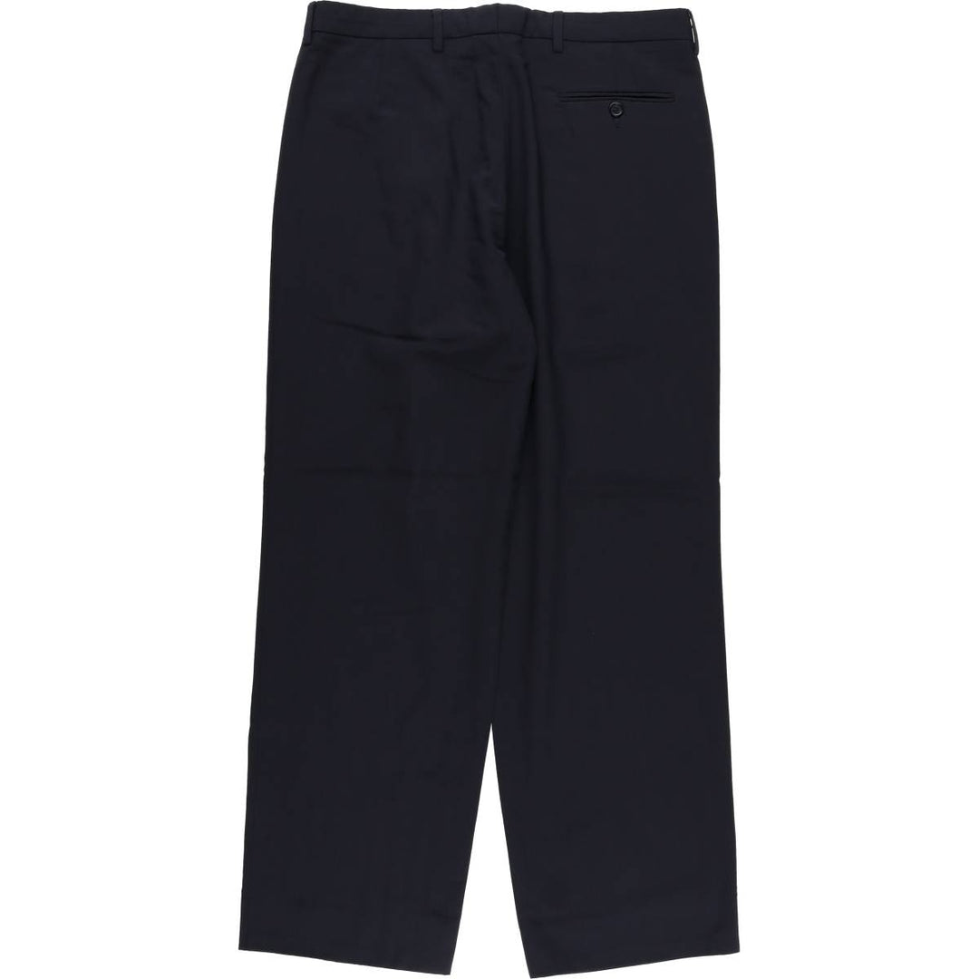 PIETRO PERETTI Two-pleat Wool Pants, Men's Size 34 wool navy blue type Vintage Second Hand