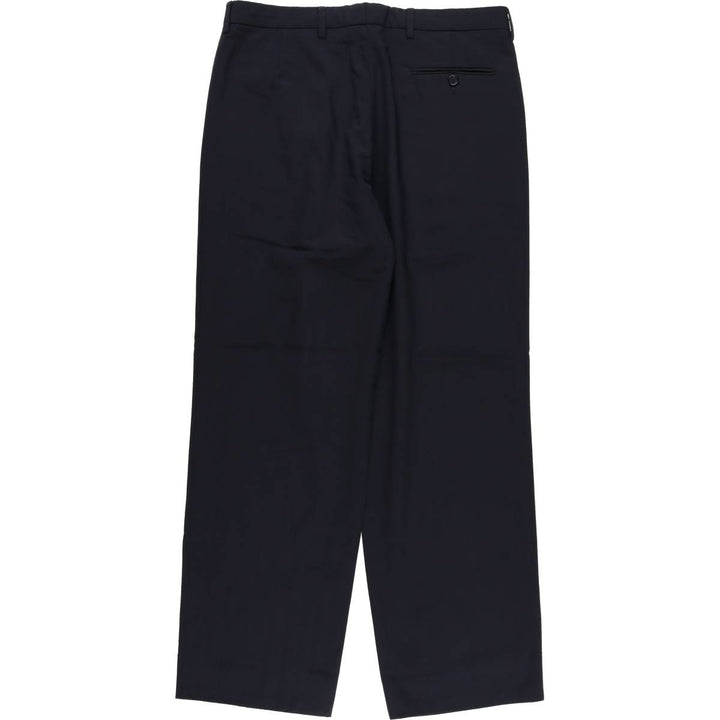 PIETRO PERETTI Two-pleat Wool Pants, Men's Size 34 wool navy blue type Vintage Second Hand