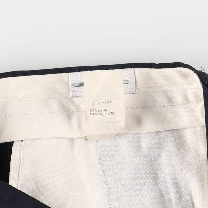 PIETRO PERETTI Two-pleat Wool Pants, Men's Size 34 wool navy blue type Vintage Second Hand