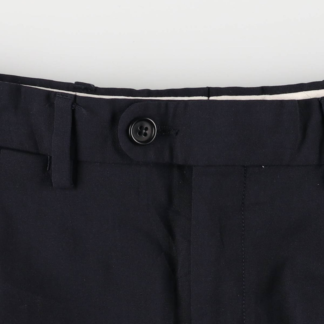 PIETRO PERETTI Two-pleat Wool Pants, Men's Size 34 wool navy blue type Vintage Second Hand