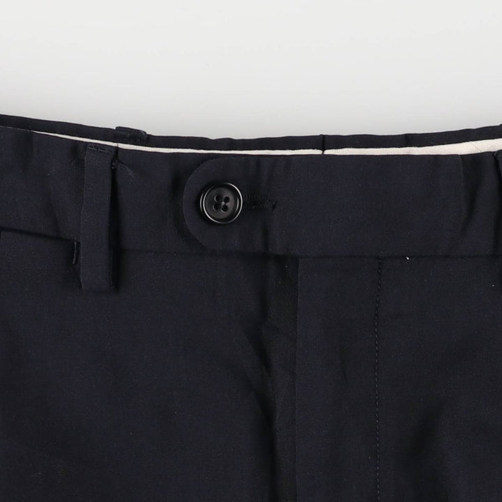 PIETRO PERETTI Two-pleat Wool Pants, Men's Size 34 wool navy blue type Vintage Second Hand