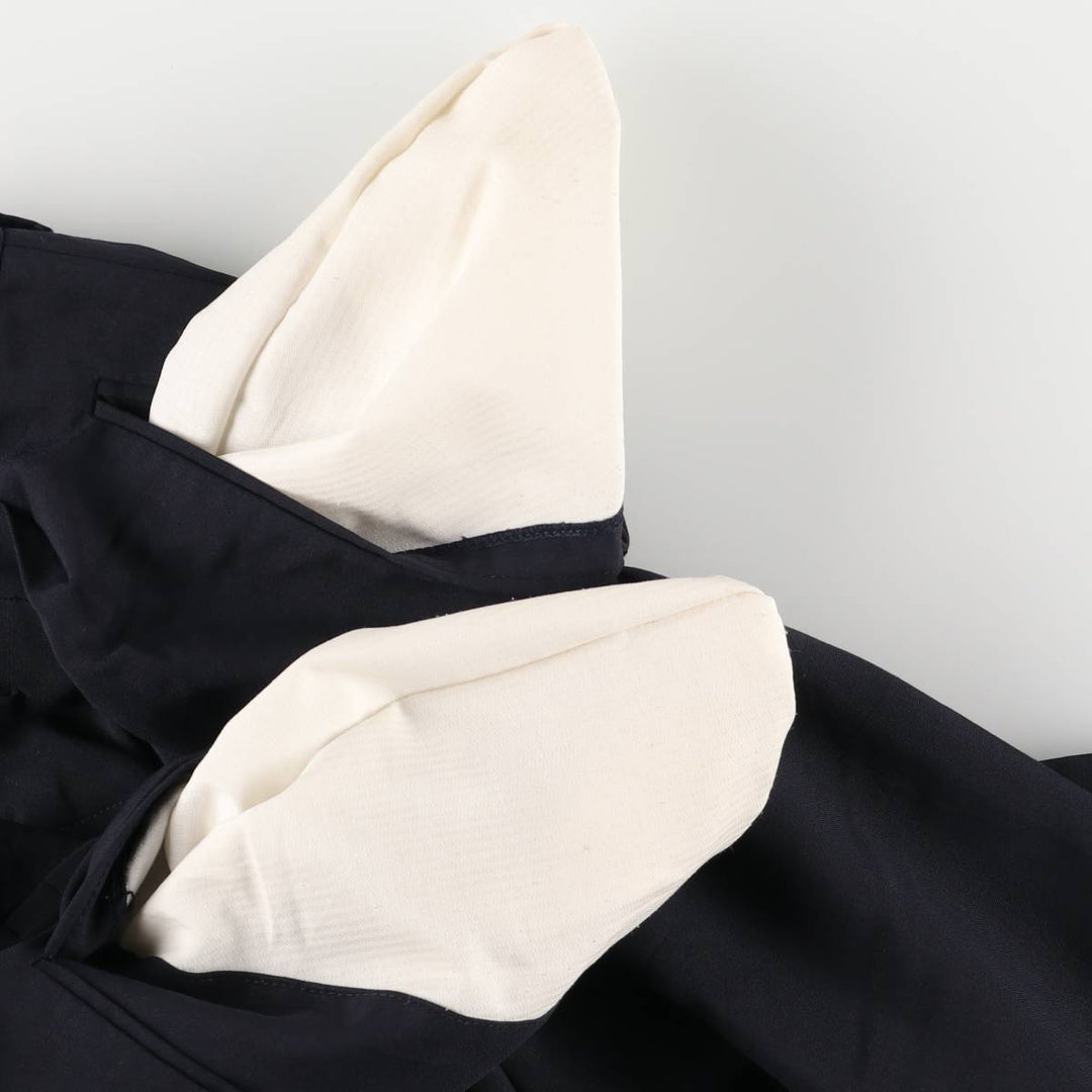PIETRO PERETTI Two-pleat Wool Pants, Men's Size 34 wool navy blue type Vintage Second Hand