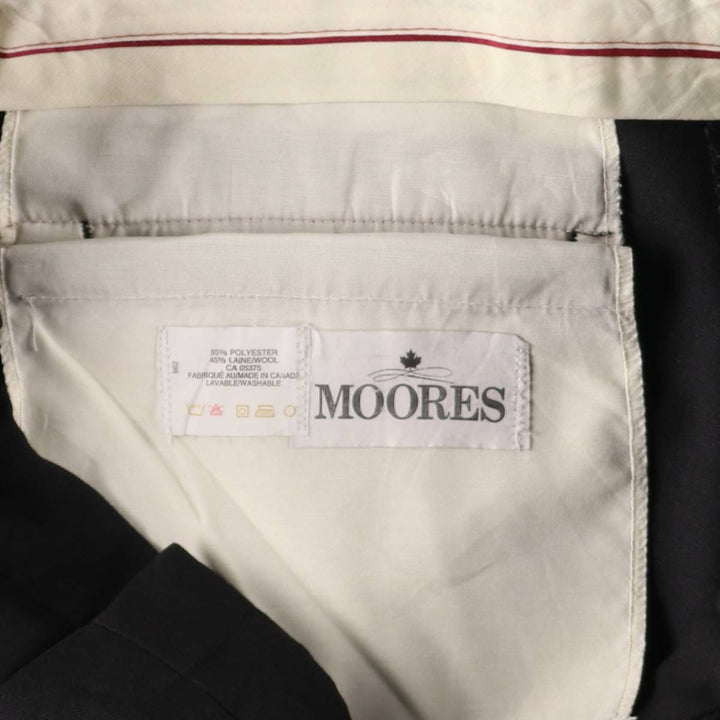 MOORES Men's Slacks, Made in Canada, Size W35 polyester navy blue type Vintage Second Hand