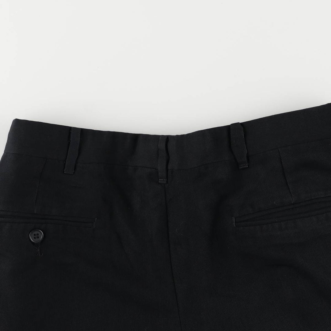 Vintage 90'S UNTIED Three-pleat Slacks, Men's Size W32 polyester black type Vintage Second Hand
