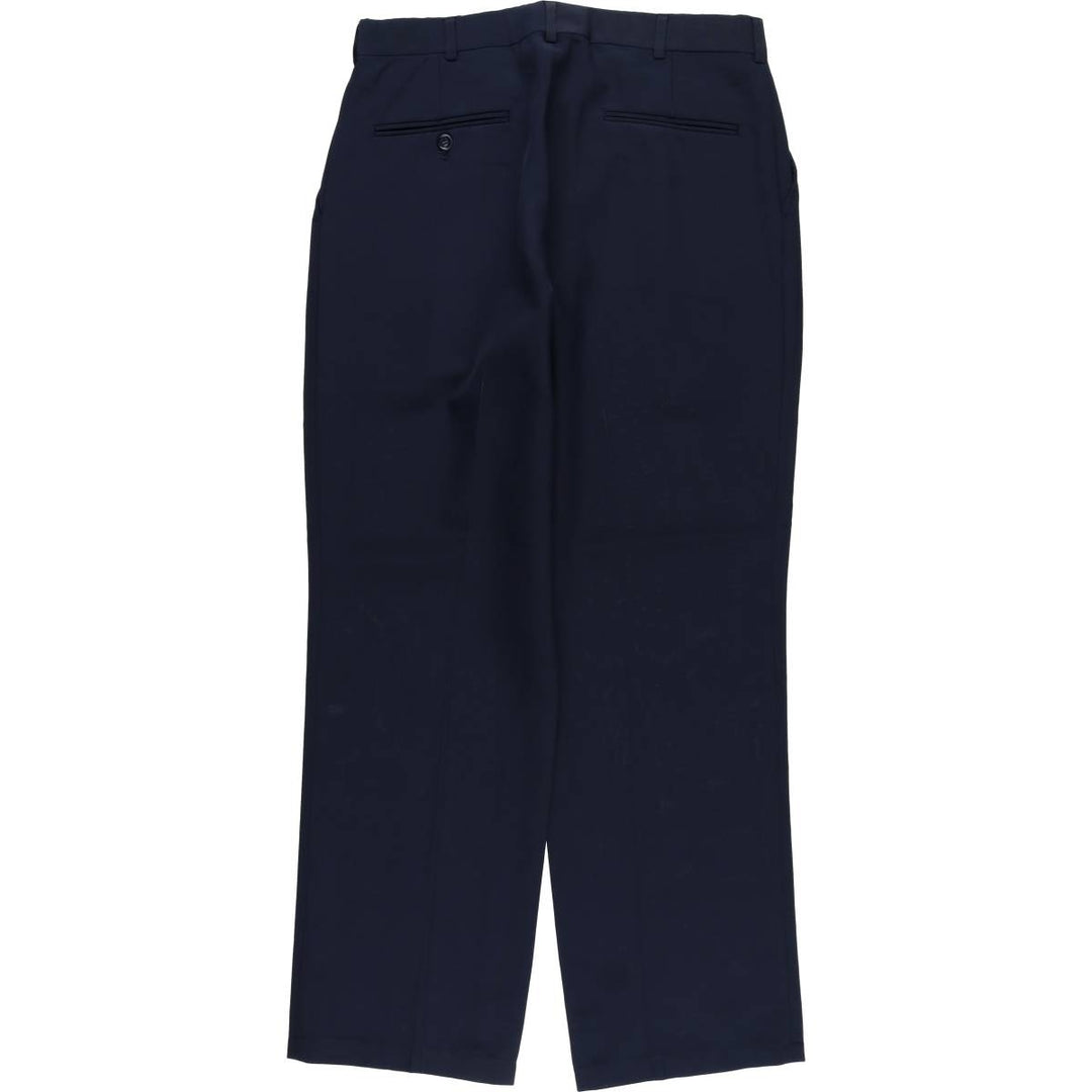 AUSTIN MANOR Two-pleat Slacks, Men's Size W31 unclear navy blue type Vintage Second Hand