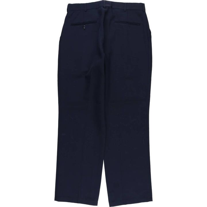 AUSTIN MANOR Two-pleat Slacks, Men's Size W31 unclear navy blue type Vintage Second Hand