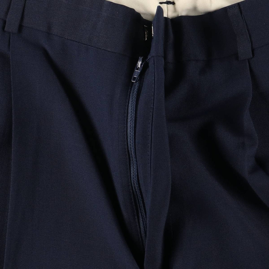 AUSTIN MANOR Two-pleat Slacks, Men's Size W31 unclear navy blue type Vintage Second Hand
